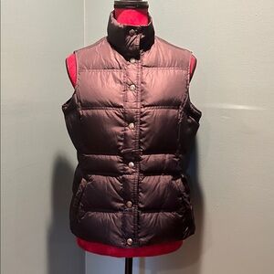Lands' End Classic Black Down Puffer Vest Size Small
